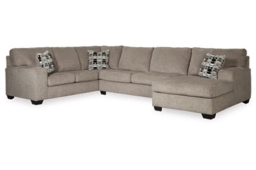 Signature Design by Ashley Ballinasloe 3-Piece Sectional and Ottoman-Platinum