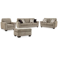 Benchcraft McCluer Sofa, Loveseat, Chair and Ottoman-Mocha