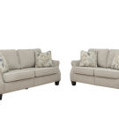 Signature Design by Ashley Alessio Sofa and Loveseat-Beige