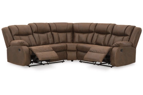 Signature Design by Ashley Trail Boys 2-Piece Reclining Sectional-Walnut