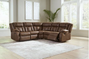 Signature Design by Ashley Trail Boys 2-Piece Reclining Sectional-Walnut