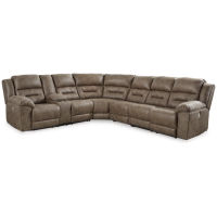 Signature Design by Ashley Ravenel 4-Piece Power Reclining Sectional-Fossil