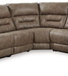 Signature Design by Ashley Ravenel 4-Piece Power Reclining Sectional-Fossil