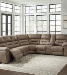 Signature Design by Ashley Ravenel 4-Piece Power Reclining Sectional-Fossil