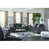 Signature Design by Ashley Abinger Sofa, Loveseat, Chair and Ottoman-Smoke