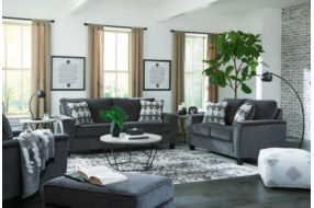 Signature Design by Ashley Abinger Sofa, Loveseat, Chair and Ottoman-Smoke