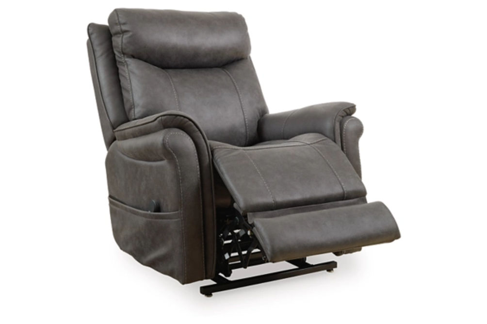 Signature Design by Ashley Lorreze Power Lift Recliner-Steel