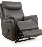 Signature Design by Ashley Lorreze Power Lift Recliner-Steel