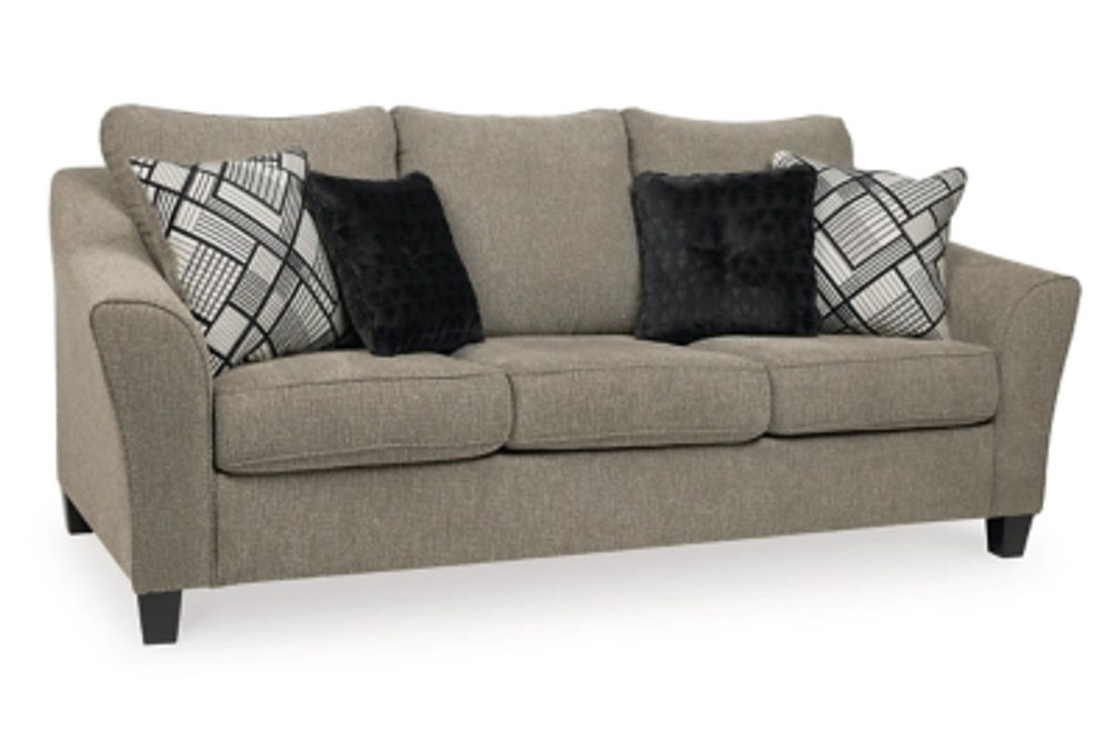 Benchcraft Barnesley Sofa, Loveseat, Oversized Chair and Ottoman-Platinum