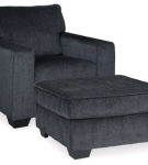 Signature Design by Ashley Altari Chair and Ottoman-Slate