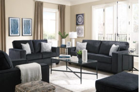 Signature Design by Ashley Altari Sofa, Loveseat, Chair and Ottoman-Slate