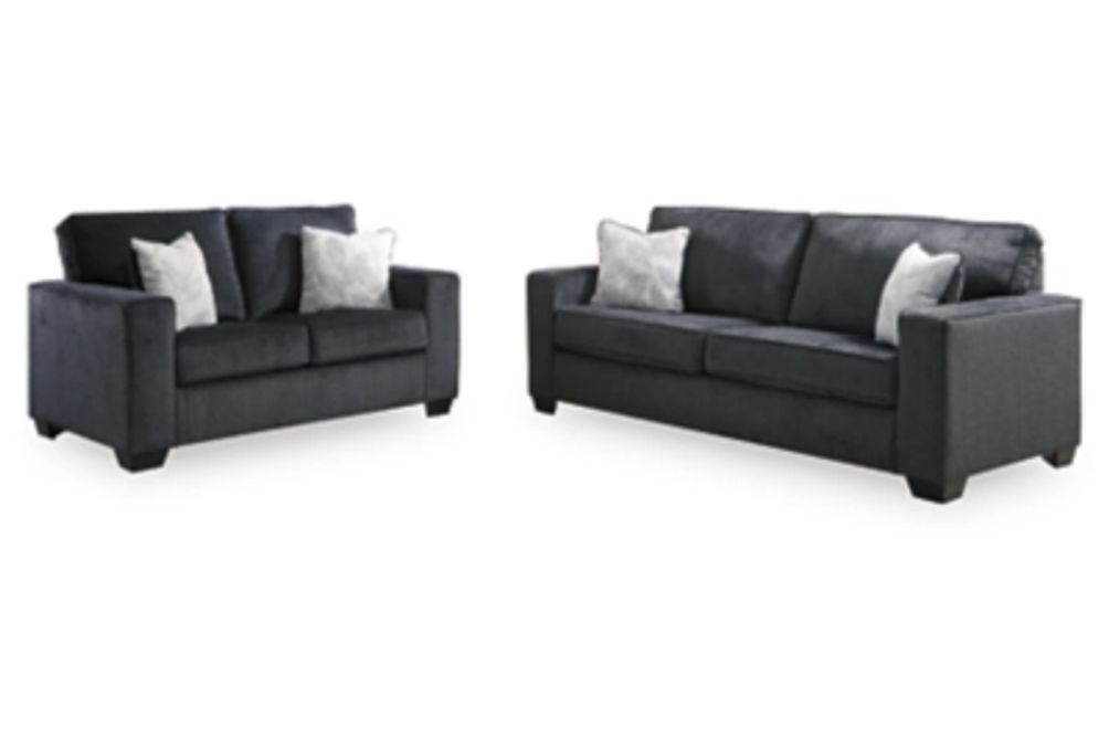 Signature Design by Ashley Altari Sofa Sleeper and Loveseat-Slate