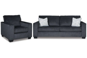 Signature Design by Ashley Altari Sofa Sleeper with Chair-Slate