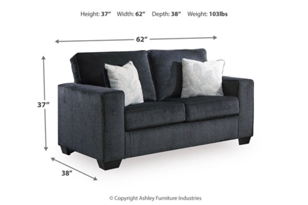 Signature Design by Ashley Altari Sofa Sleeper and Loveseat-Slate