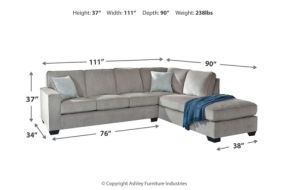 Signature Design by Ashley Altari 2-Piece Sleeper Sectional, Loveseat and Otto