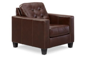 Signature Design by Ashley Altonbury Chair and Ottoman-Walnut