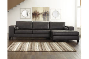 Signature Design by Ashley Nokomis 2-Piece Sectional with Chaise-Charcoal