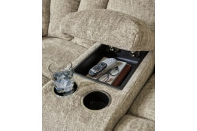 Signature Design by Ashley Hindmarsh Power Reclining Sofa and Loveseat-Stone