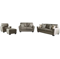 Benchcraft Calicho Sofa, Loveseat, Chair and Ottoman-Cashmere