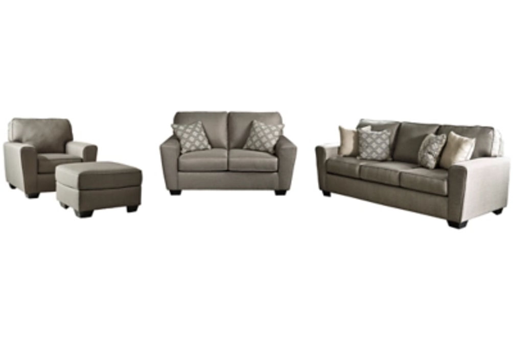 Benchcraft Calicho Sofa, Loveseat, Chair and Ottoman-Cashmere