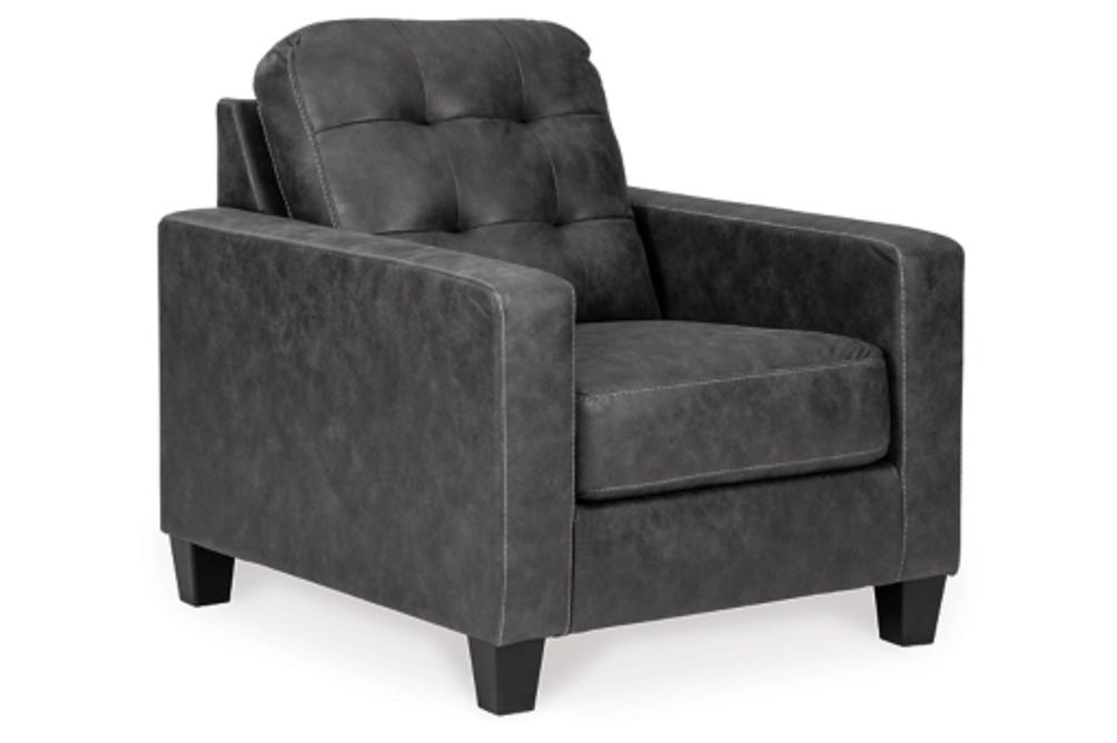 Benchcraft Venaldi Sofa Chaise and Chair-Gunmetal