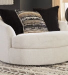 Ashley Cambri 2 Oversized Swivel Chairs and Ottoman-Snow