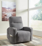 Signature Design by Ashley Starganza Power Lift Recliner-Gray