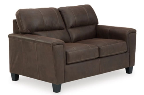 Signature Design by Ashley Navi Sofa, Loveseat and Recliner-Chestnut