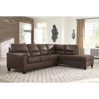 Signature Design by Ashley Navi 2-Piece Sectional with Chaise-Chestnut