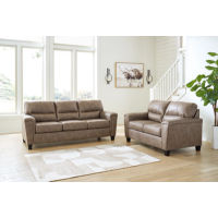 Signature Design by Ashley Navi Sofa and Loveseat-Fossil