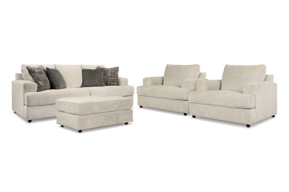 Signature Design by Ashley Soletren Sofa, 2 Chairs, and Ottoman-Stone
