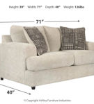 Signature Design by Ashley Soletren Sofa, Loveseat and Accent Chair-Stone