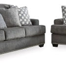 Benchcraft Locklin Sofa and Loveseat-Carbon