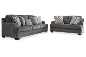 Benchcraft Locklin Sofa and Loveseat-Carbon