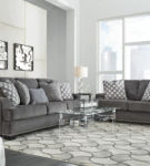 Benchcraft Locklin Sofa and Loveseat-Carbon