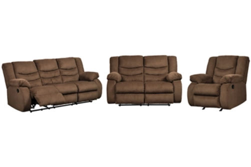 Signature Design by Ashley Tulen Reclining Sofa, Loveseat and Recliner