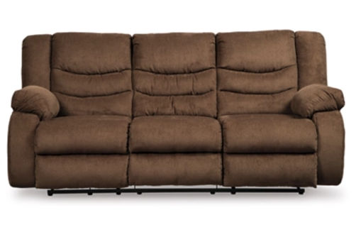 Signature Design by Ashley Tulen Reclining Sofa with Recliner-Chocolate