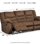 Signature Design by Ashley Tulen Reclining Sofa with Recliner-Chocolate