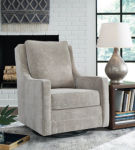 Signature Design by Ashley Kambria Swivel Glider Accent Chair-Pebble