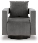 Signature Design by Ashley Alcoma Swivel Accent Chair-Otter