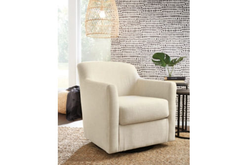 Signature Design by Ashley Bradney Swivel Accent Chair-Linen