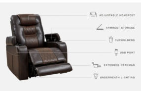 Signature Design by Ashley Composer Power Recliner-Brown