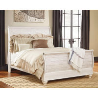 Signature Design by Ashley Willowton Queen Sleigh Bed-Whitewash