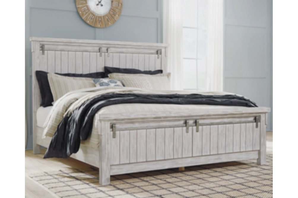 Signature Design by Ashley Brashland King Panel Bed-White