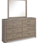 Culverbach King Panel Bed, Dresser, Mirror, Chest and Nightstand-Gray