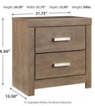 Culverbach Full Panel Bed, Dresser, Chest and Nightstand-Gray