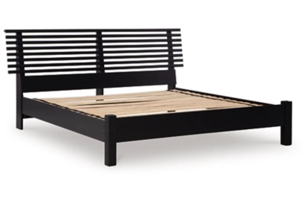 Signature Design by Ashley Danziar King Slat Panel Bed-Black