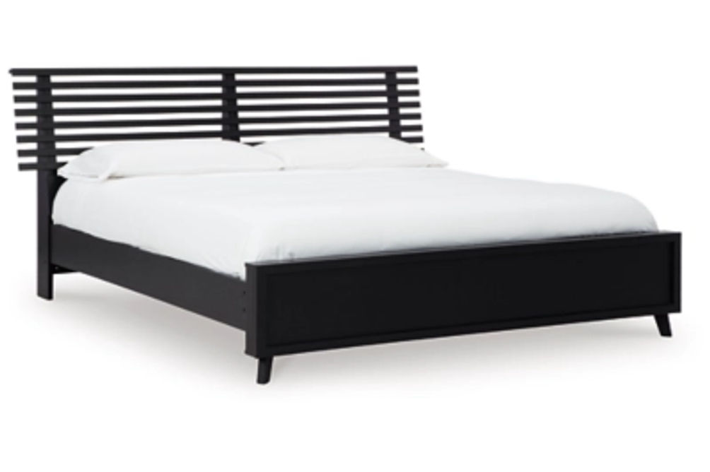 Signature Design by Ashley Danziar King Slat Panel Bed-Black