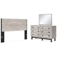 Signature Design by Ashley Vessalli King Panel Headboard, Dresser and Mirror