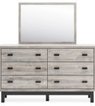 Signature Design by Ashley Vessalli King Panel Bed, Dresser and Mirror